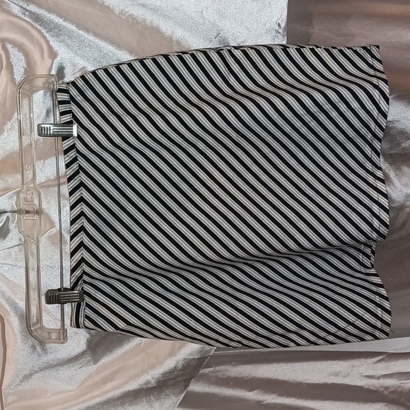 Vintage '90s express diagonal multi striped stretch mini skirt 7/8 - Picture 7 of 8